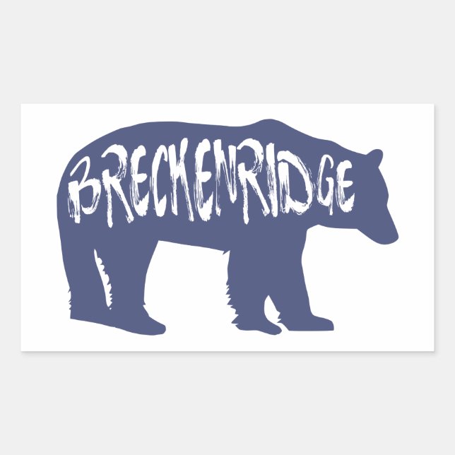 Breckenridge Colorado Bear Rectangular Sticker (Front)
