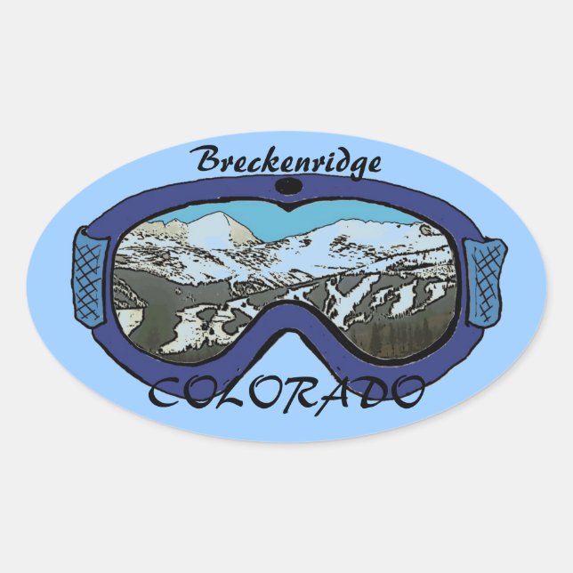 Breckenridge Colorado blue goggle sticker (Front)
