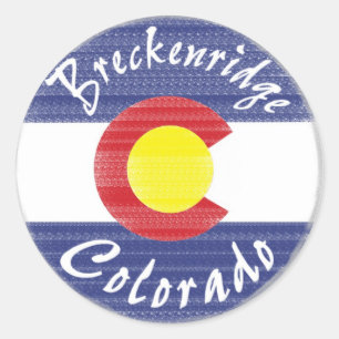 Breckenridge Colorado circle flag stickers