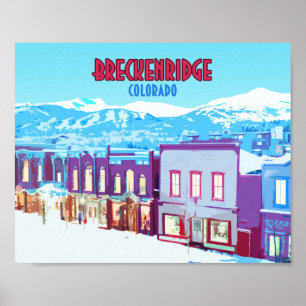 Breckenridge Colorado Downtown Mountains Poster