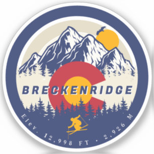 Breckenridge Colorado Flag Mountain Ski Souvenir