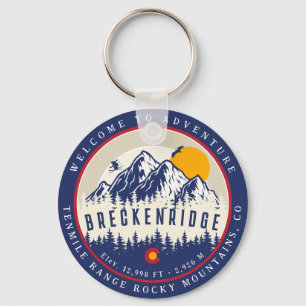 Breckenridge Colorado Flag Mountain Ski Souvenir Key Ring