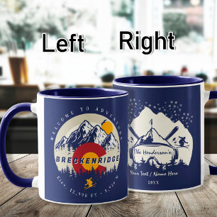 Breckenridge Colorado Flag Mountain Ski Souvenir Mug