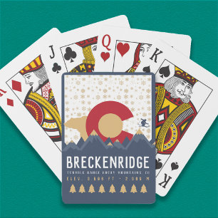 Breckenridge Colorado Flag Mountain Ski Souvenir Playing Cards