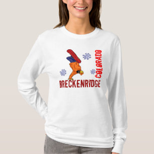 Breckenridge Colorado ladies snowboard hoodie T-Shirt