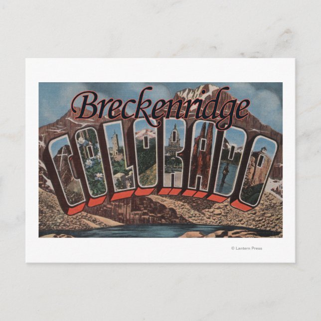 Breckenridge, Colorado - Large Letter Scenes Postcard (Front)