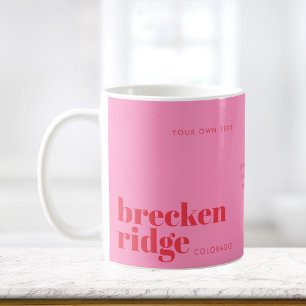 Breckenridge Colorado modern pink Coffee Mug