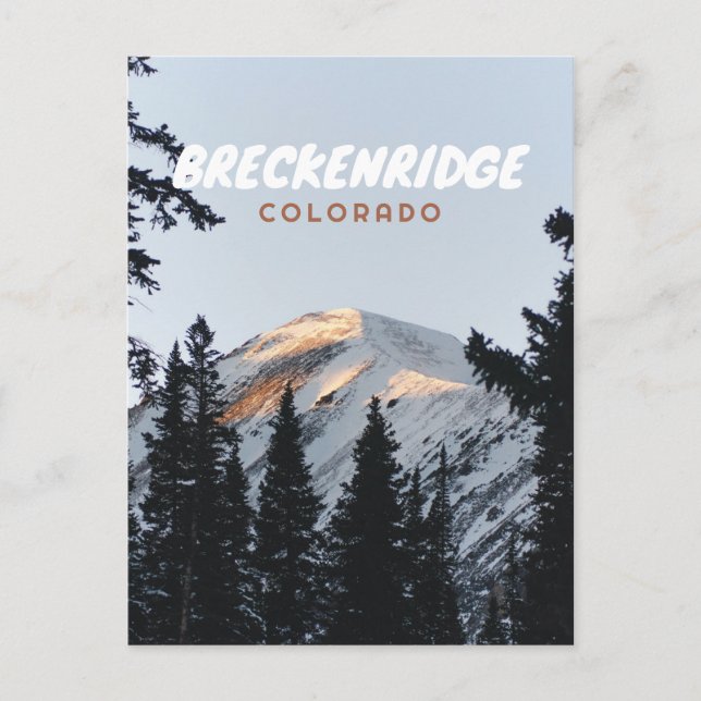 Breckenridge Colorado mountain photo Postcard (Front)