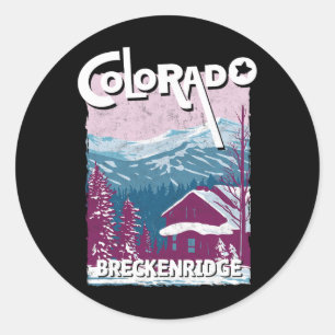 Breckenridge Colorado Mountain State Rocky Mountai Classic Round Sticker