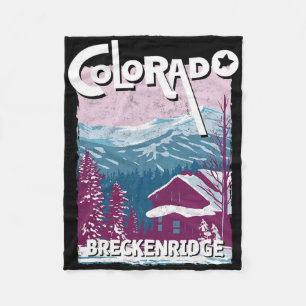 Breckenridge Colorado Mountain State Rocky Mountai Fleece Blanket