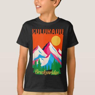 Breckenridge colorado mountain sunset retro hiking T-Shirt
