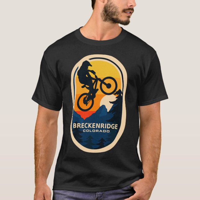 breckenridge colorado mtb mountain bike riding  Cl T-Shirt (Front)