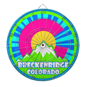 Breckenridge Colorado neon mountains dart board