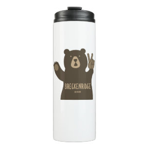 Breckenridge Colorado Peace Bear Thermal Tumbler