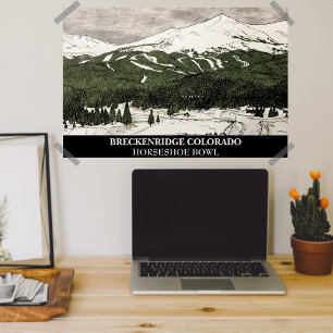 Breckenridge Colorado Pencil/Pen Illustration  Poster