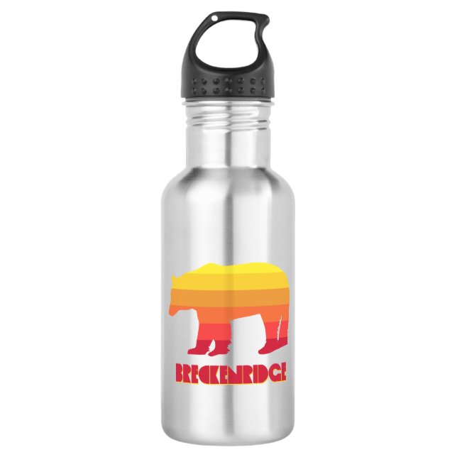 Breckenridge Colorado Rainbow Bear 532 Ml Water Bottle (Front)