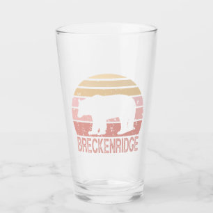 Breckenridge Colorado Retro Bear Glass