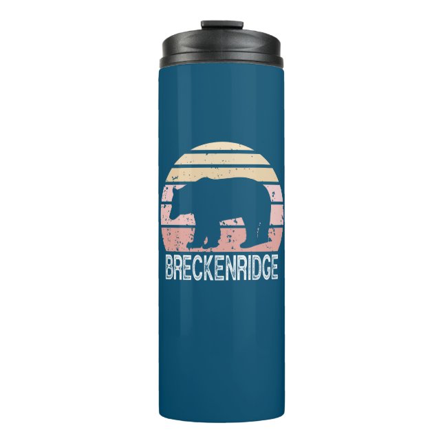 Breckenridge Colorado Retro Bear Thermal Tumbler (Front)