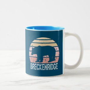Breckenridge Colorado Retro Bear Two-Tone Coffee Mug