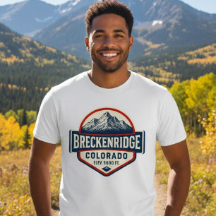Breckenridge Colorado - Retro Mountain Emblem T-Shirt