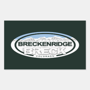 Breckenridge Colorado Rocky Mountain Breck Rectangular Sticker