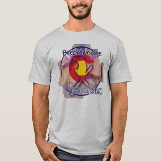 Breckenridge Colorado rustic ski flag shirt