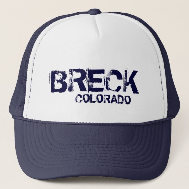 Breckenridge Colorado simple navy blue hat (Front)