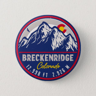 Breckenridge Colorado Ski Hiking Mountain Souvenir 6 Cm Round Badge