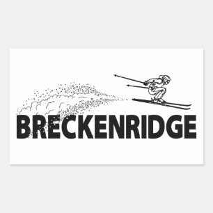 Breckenridge Colorado Ski Jumper Rectangular Sticker