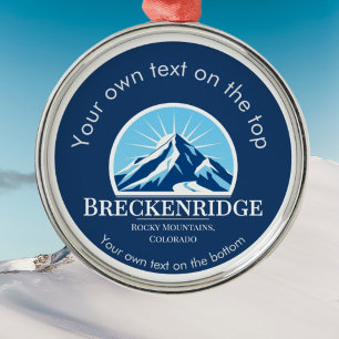 Breckenridge Colorado ski medal Metal Ornament