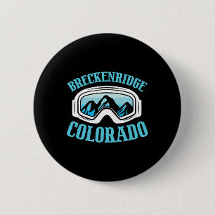 Breckenridge Colorado Ski Mountain Skiing Skier 6 Cm Round Badge