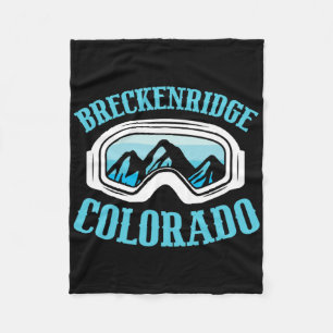 Breckenridge Colorado Ski Mountain Skiing Skier Fleece Blanket