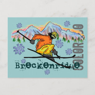 Breckenridge Colorado ski postcard