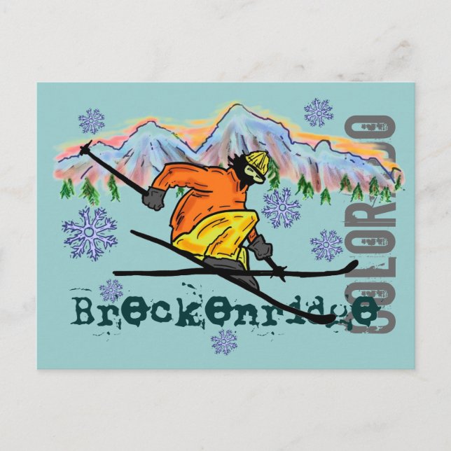 Breckenridge Colorado ski postcard (Front)