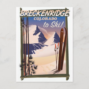 Breckenridge, Colorado ski poster Postcard