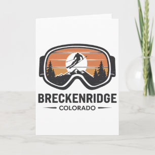Breckenridge Colorado Ski Resort Retro Ski Card