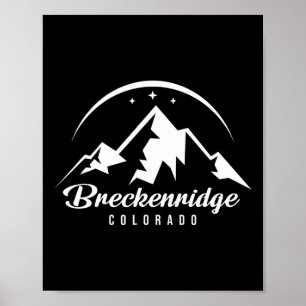 Breckenridge Colorado Ski Resort Skiing Snowboardi Poster