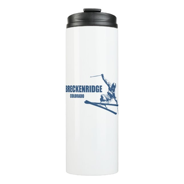 Breckenridge Colorado Skier Thermal Tumbler (Front)