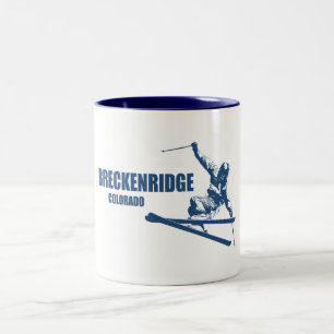 Breckenridge Colorado Skier Two-Tone Coffee Mug