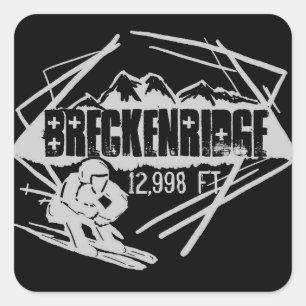 Breckenridge Colorado skiier stickers