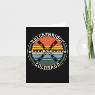 Breckenridge Colorado Skiing Mountain Snowboarding Card