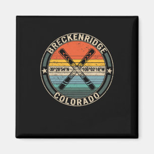Breckenridge Colorado Skiing Mountain Snowboarding Magnet