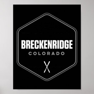 Breckenridge Colorado Skiing T Shirt Poster