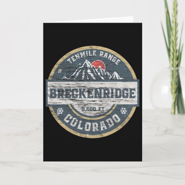 Breckenridge Colorado Tenmile Range Rocky Mountain Card (Front)