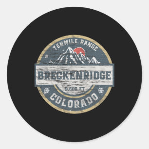Breckenridge Colorado Tenmile Range Rocky Mountain Classic Round Sticker