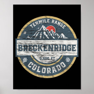 Breckenridge colorado tenmile range rocky mountain poster