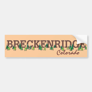 Breckenridge Colorado tree line bumpersticker Bumper Sticker