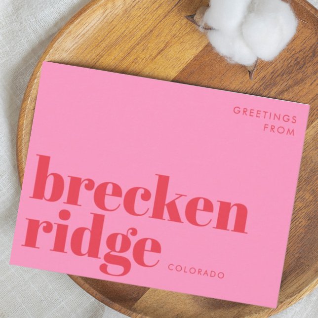 Breckenridge Colorado typography Postcard (Creator Uploaded)