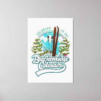 Breckenridge, Colorado Vintage ski logo Canvas Print