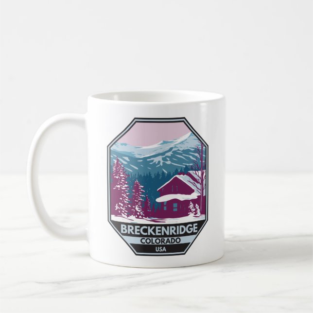 Breckenridge Colorado Winter Ski Area Coffee Mug (Left)